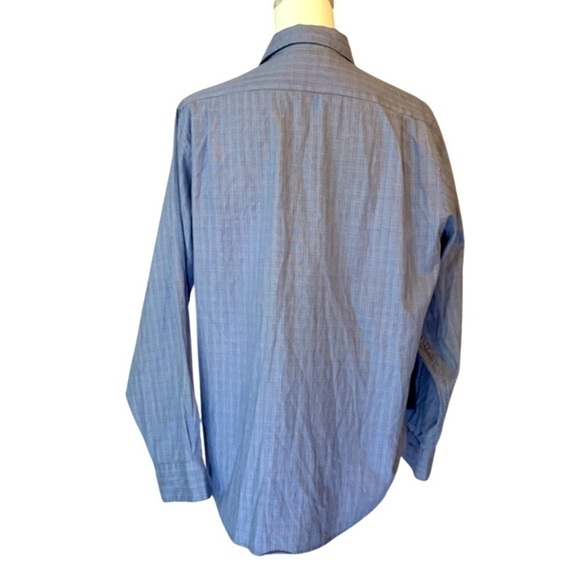 L. L. Bean Classic Glen plaid button front shirt, blue/White, 12 - Picture 3 of 6